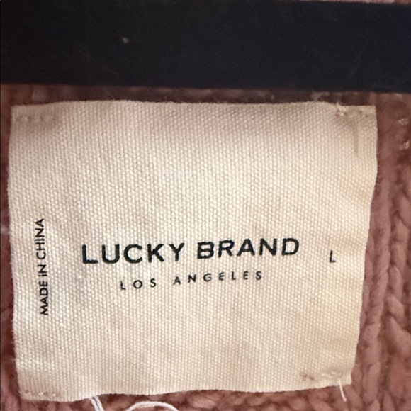 Lucky Brand Dusty Pink Cable Knit Cowl Sweater - Picture 3 of 5